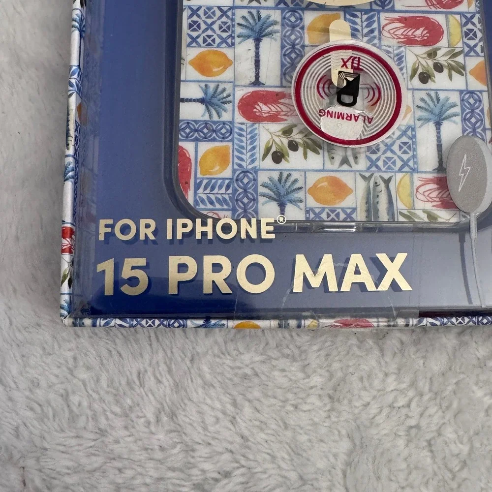 XO Poppy for iPhone 15 Pro Max Case MagSafe Mediterranean Lobster Lemon Tile‎